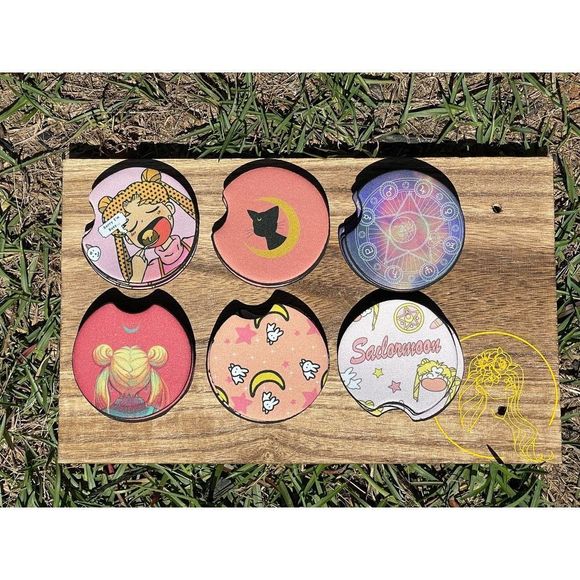 Anime Sailor Moon Car Coasters & Keychain | Car Accessories | Car Coaster - Picture 8 of 10
